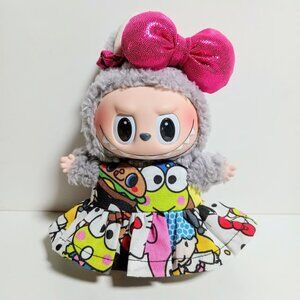 Sanrio Keroppi Hello Kitty Dress with Metallic Bow Labubu Outfit